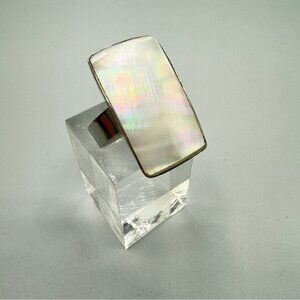 Mother of Pearl Statement Ring Size Adjustable